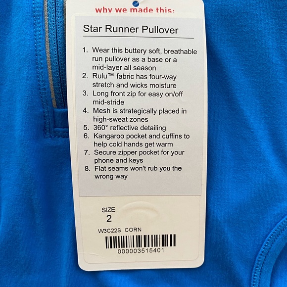 Lululemon Star Runner Pullover 1/2 zip - Picture 6 of 10